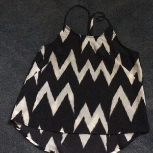 Black and White Blouse